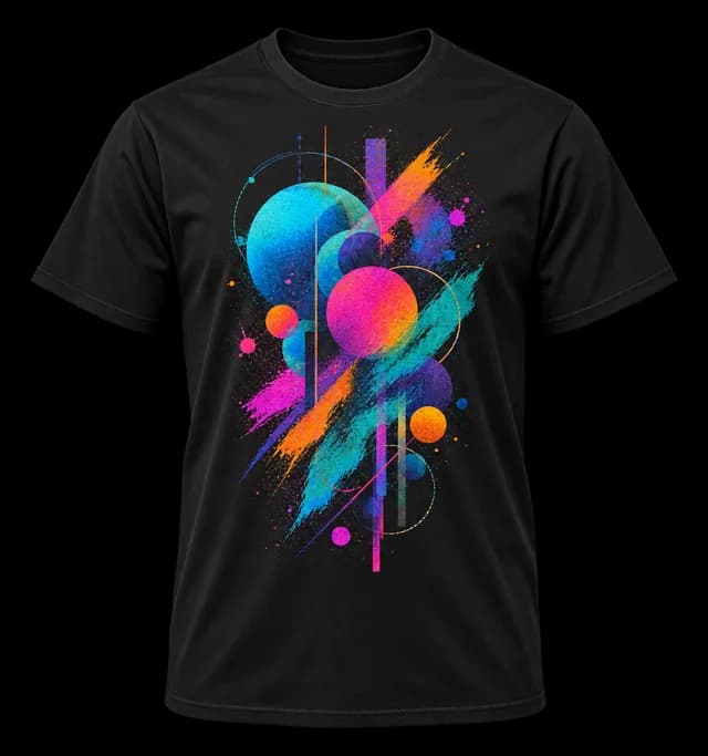 Black DTF printed shirt